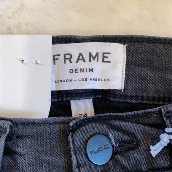 NWT Frame Denim Black High-Rise Skinny Fit - Picture 6 of 12
